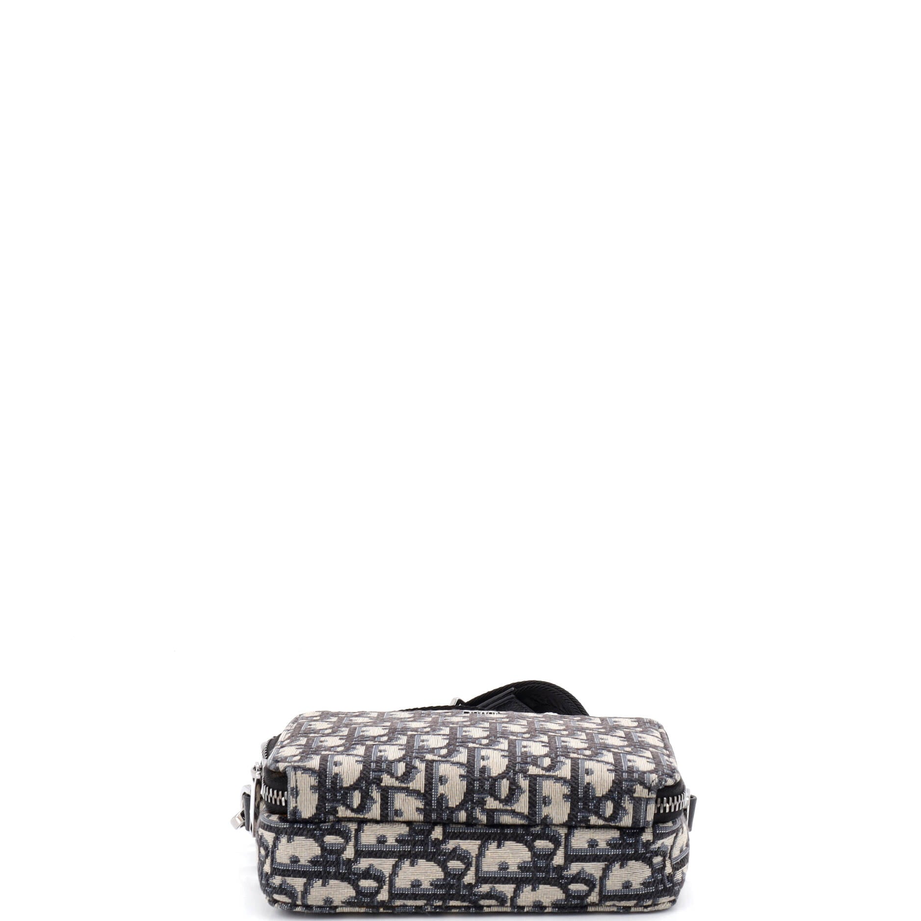 Double Zip Crossbody Pouch Oblique Canvas