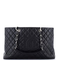 Grand Shopping Tote Quilted Caviar XL