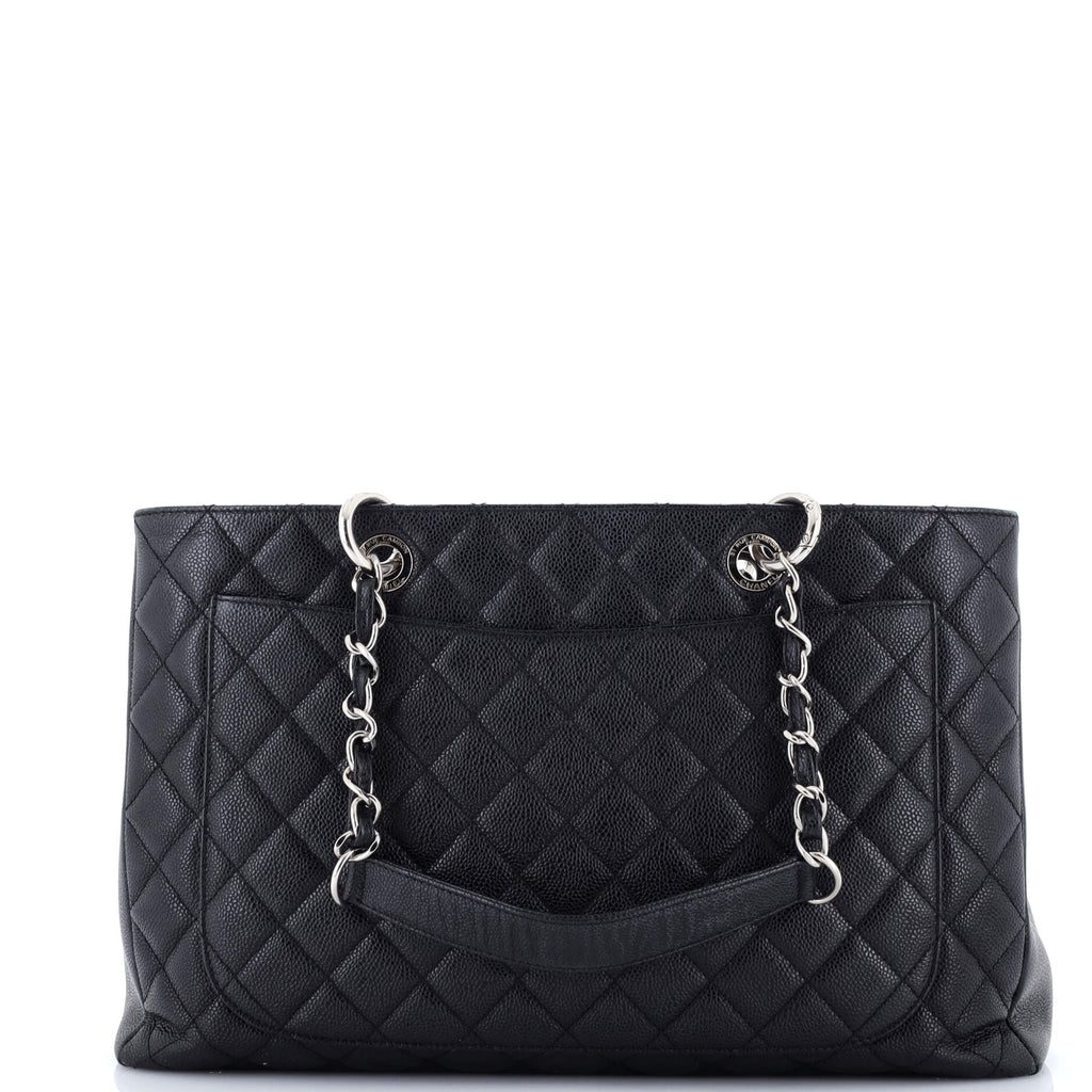 Grand Shopping Tote Quilted Caviar XL