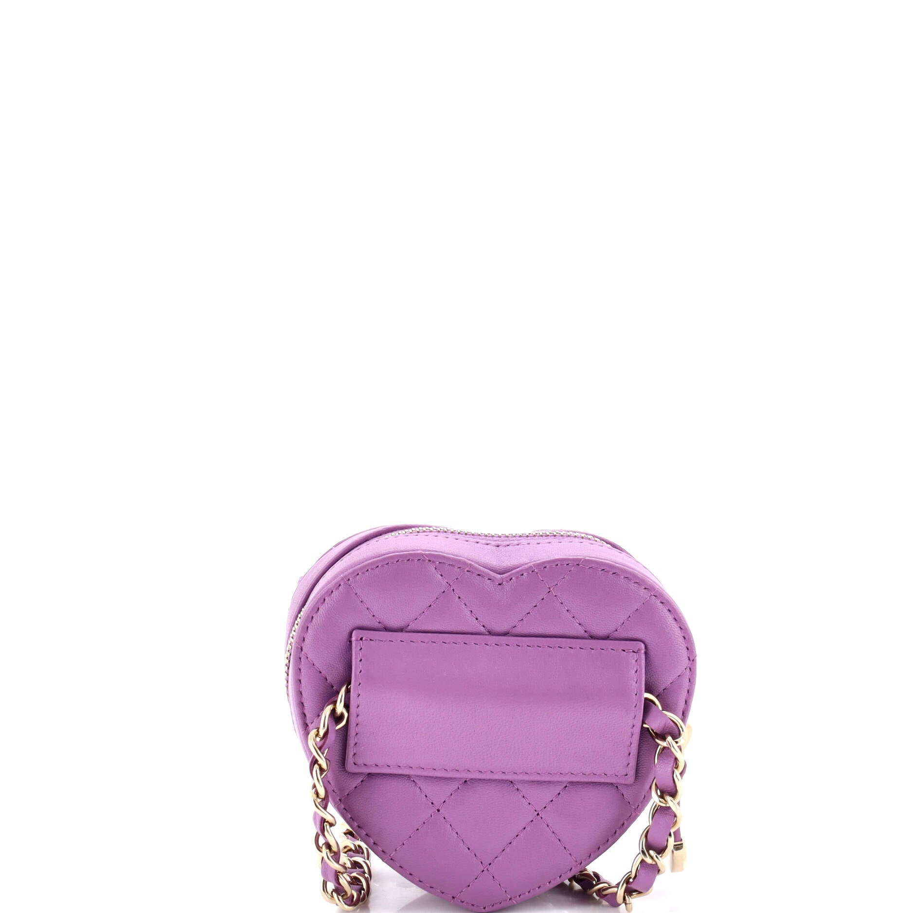 CC in Love Heart Belt Bag Quilted Lambskin