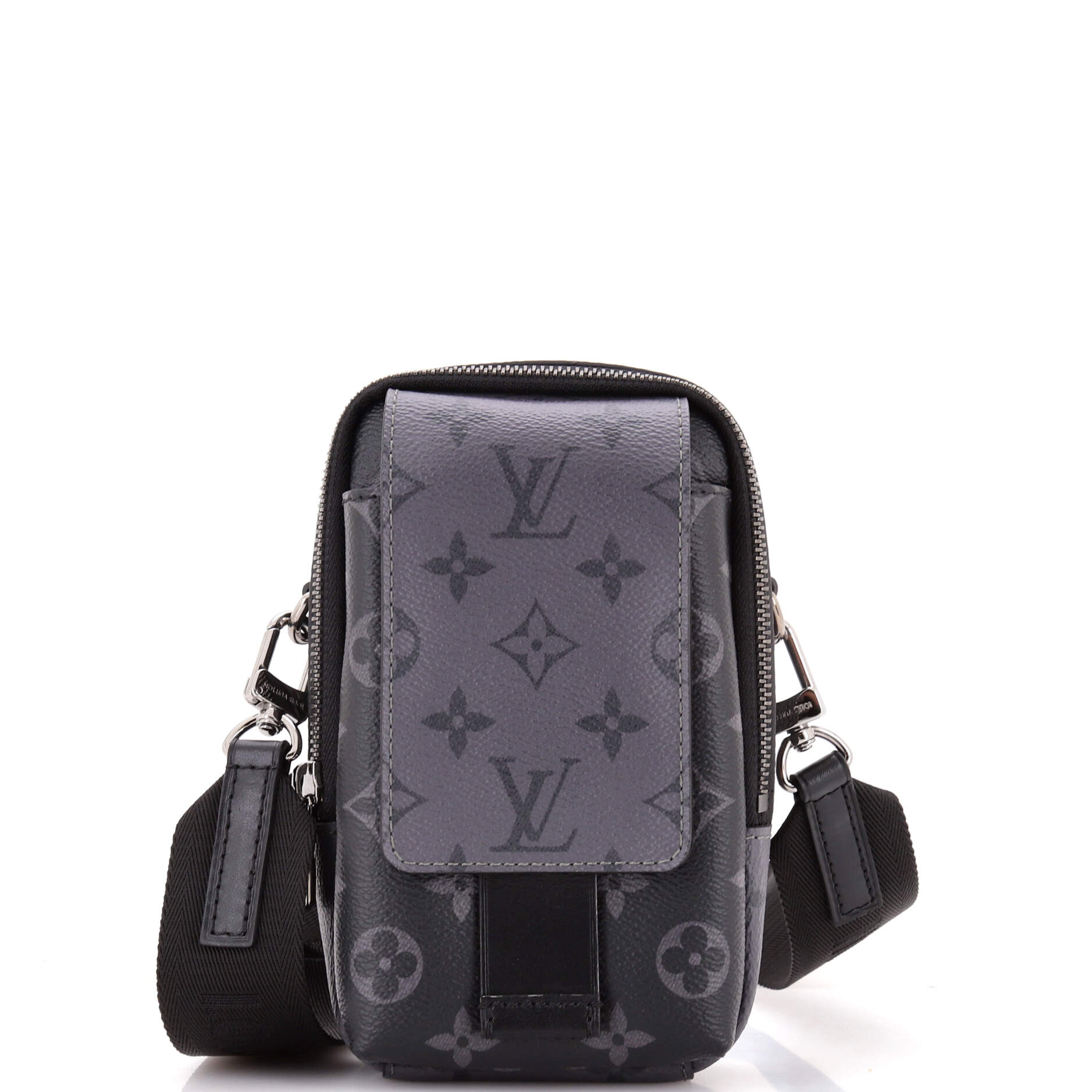 Double Phone Pouch NM Reverse Monogram Eclipse Canvas