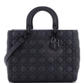 Ultra Matte Lady Dior Bag Cannage Quilt Calfskin Large