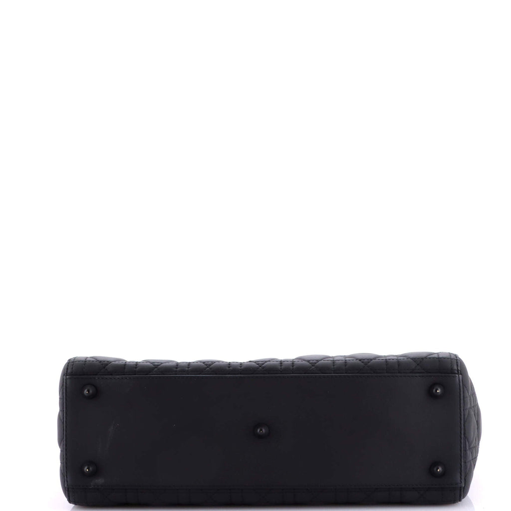 Ultra Matte Lady Dior Bag Cannage Quilt Calfskin Large