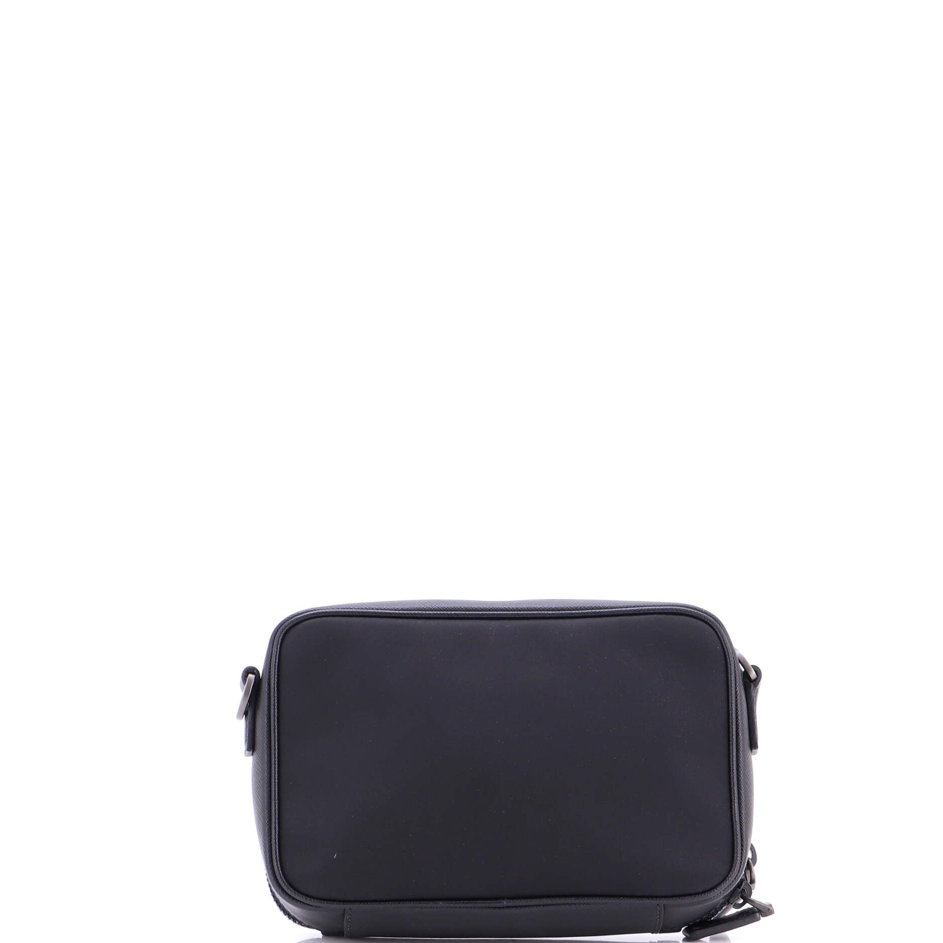 Brique Camera Crossbody Bag Re-Nylon with Saffiano Leather Small