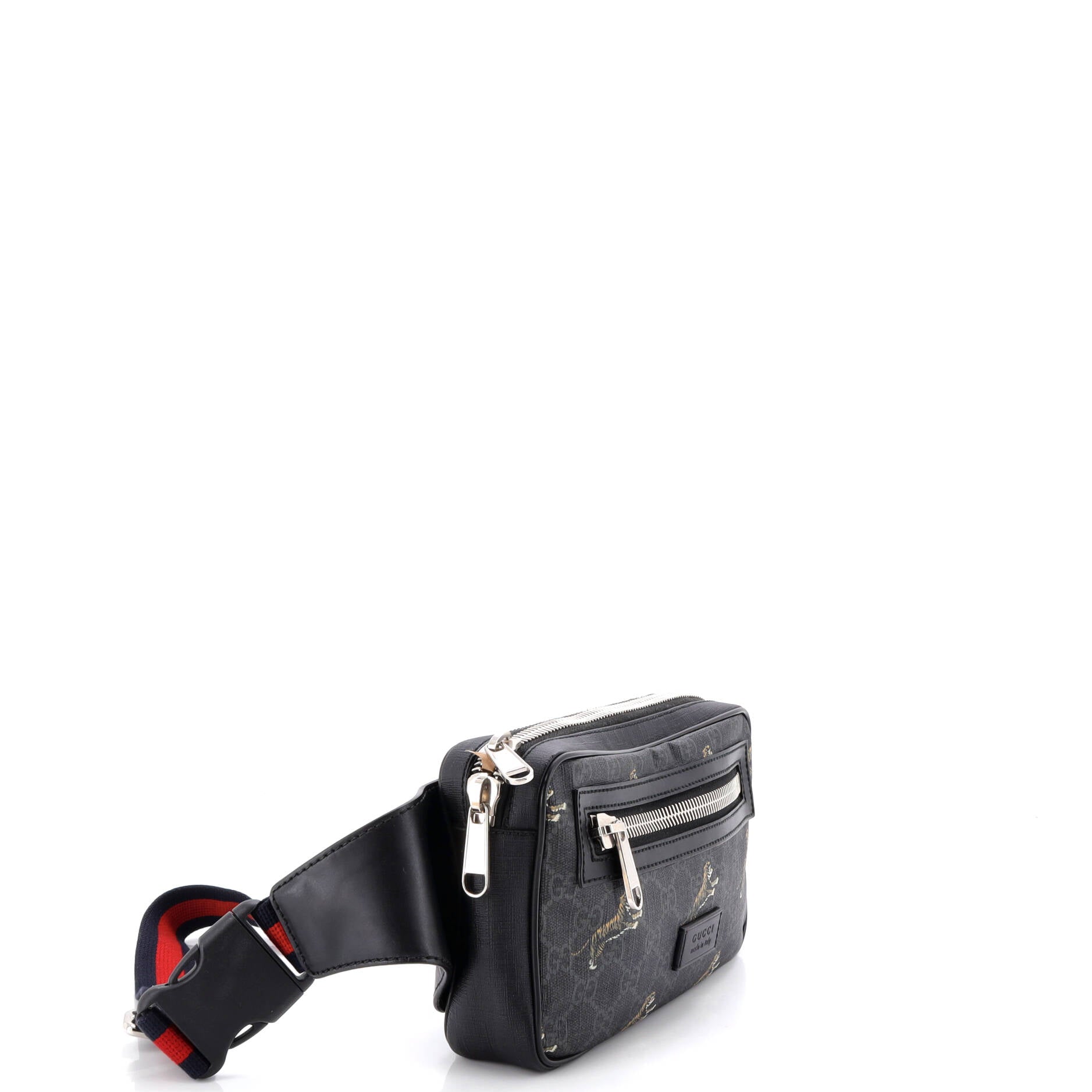 Soft Zip Belt Bag Printed GG Coated Canvas Small