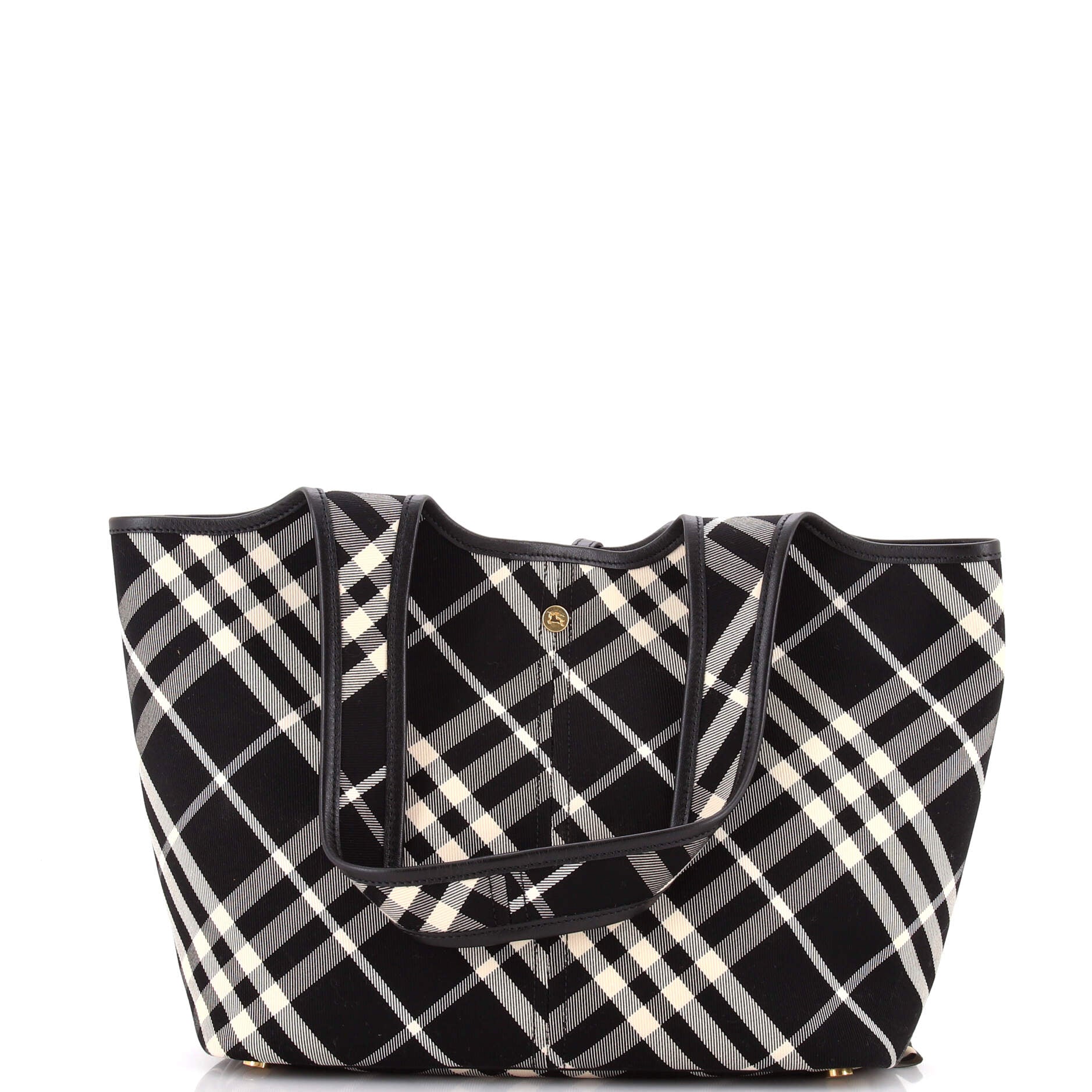 East-West Tote Vintage Check Canvas Small