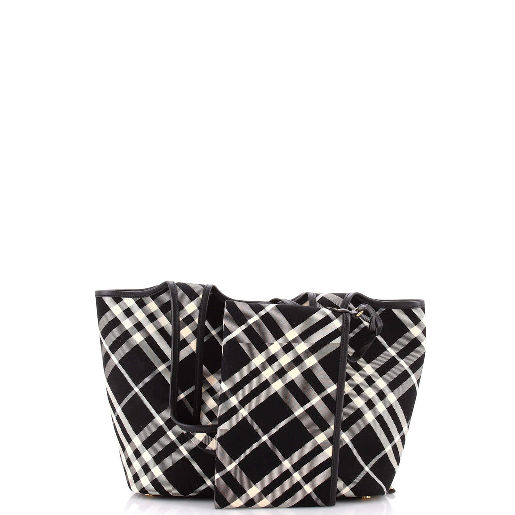 East-West Tote Vintage Check Canvas Small