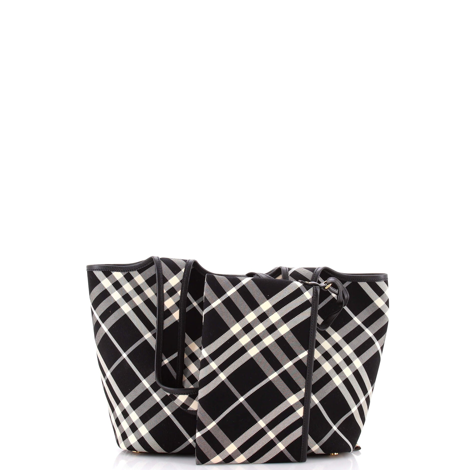 East-West Tote Vintage Check Canvas Small