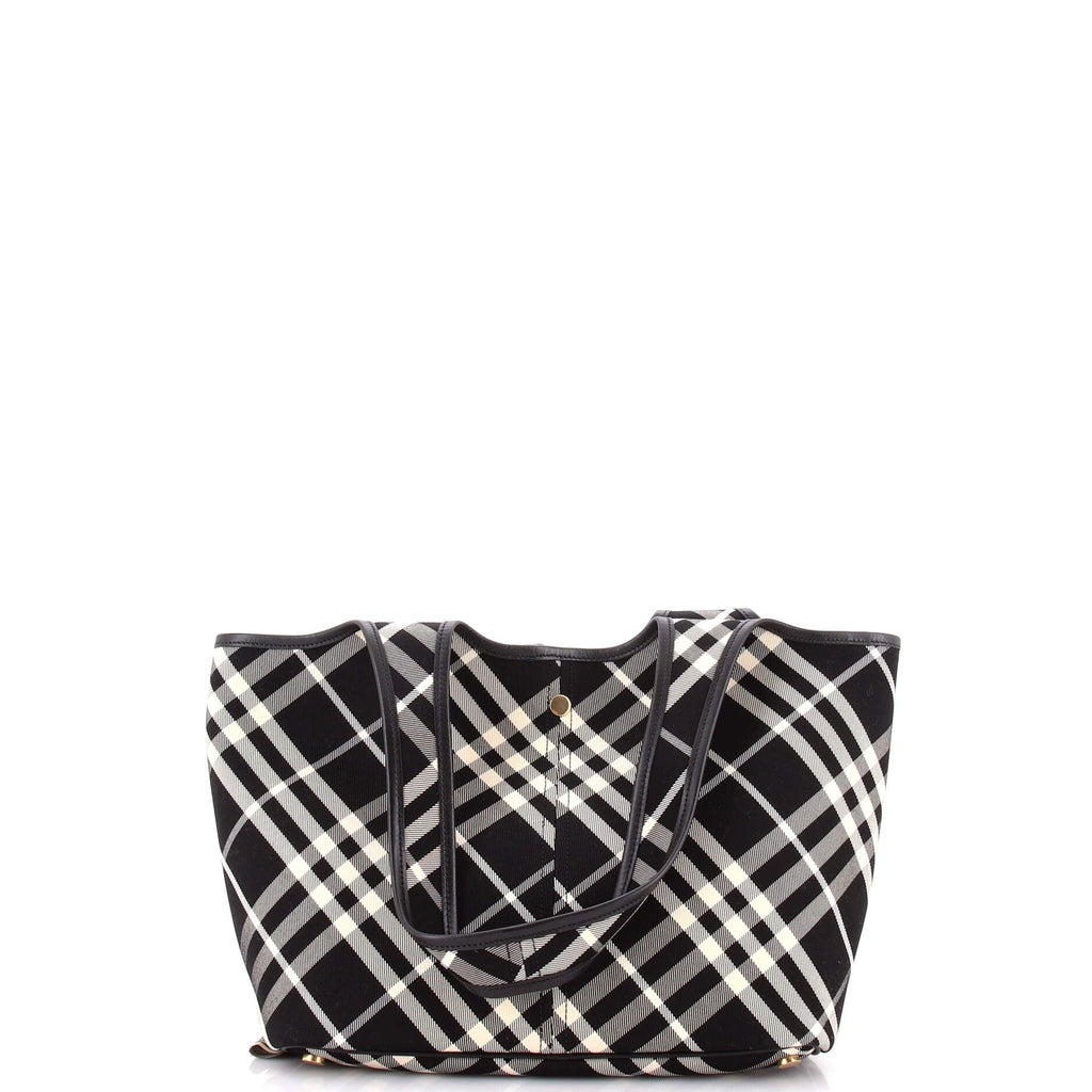 East-West Tote Vintage Check Canvas Small