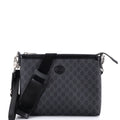 Interlocking G Patch Wristlet Messenger Bag GG Coated Canvas Medium