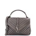 Classic Monogram College Bag Matelasse Chevron Leather Medium