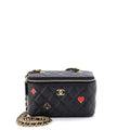 Coco Casino Vanity Case with Chain Quilted Caviar Small