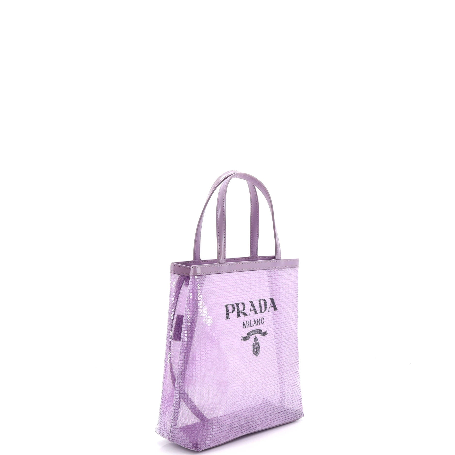 Logo Open Tote Sequined Mesh Small