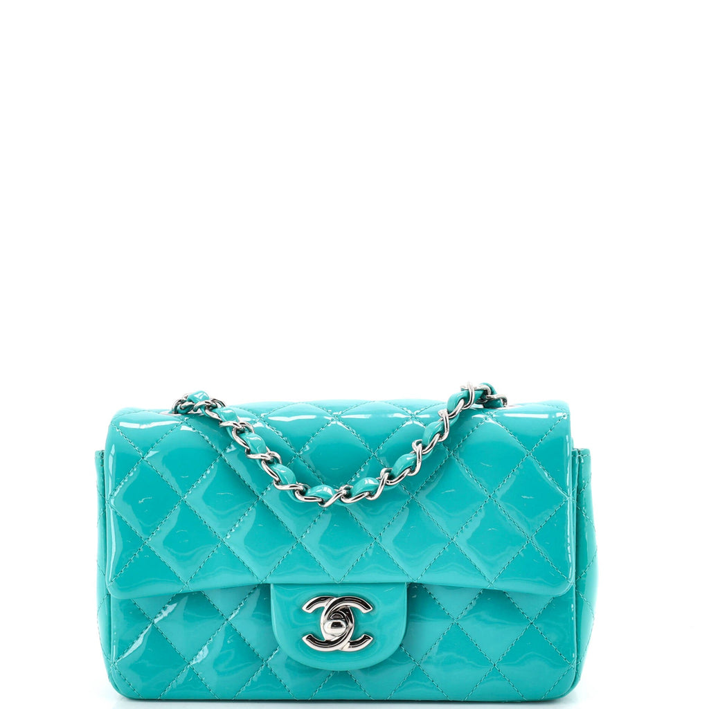 Classic Single Flap Bag Quilted Patent Mini