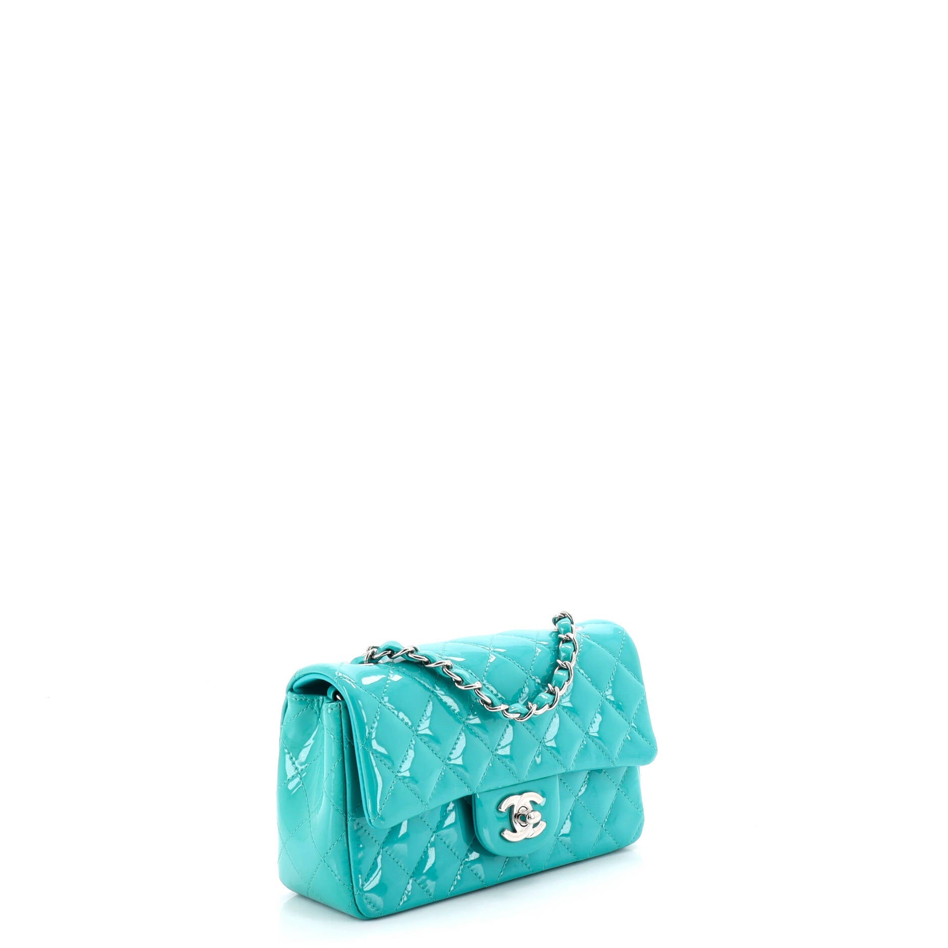 Classic Single Flap Bag Quilted Patent Mini