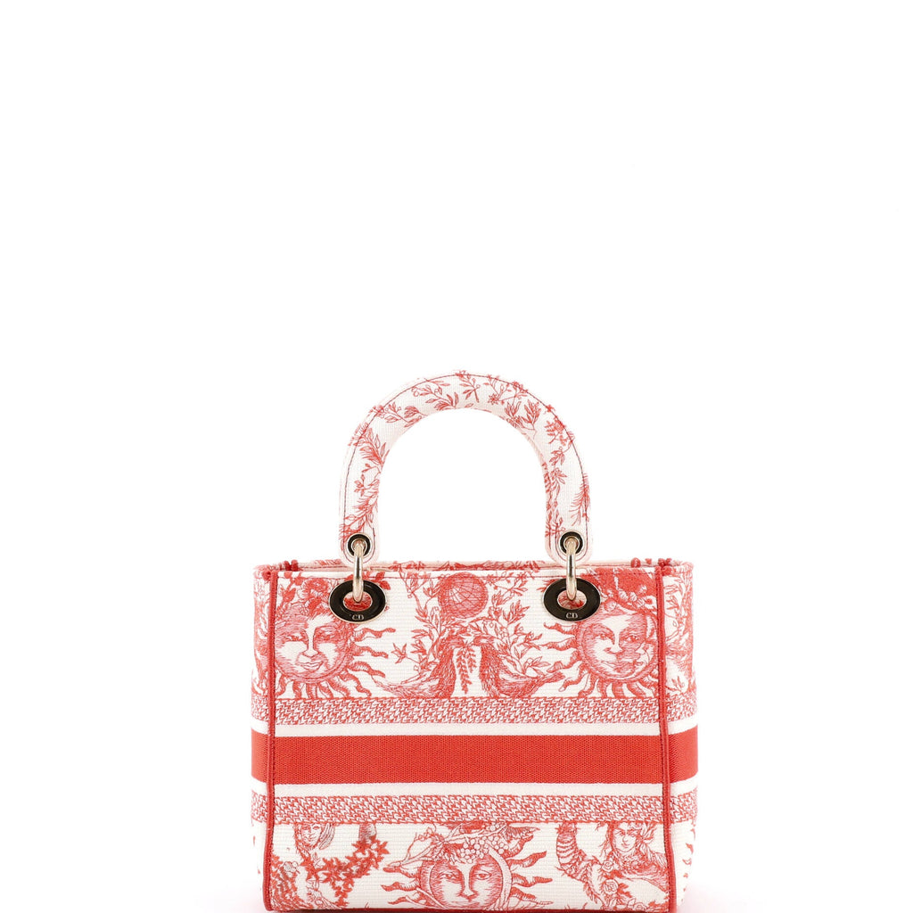 Lady D-Lite Bag Embroidered Canvas Medium