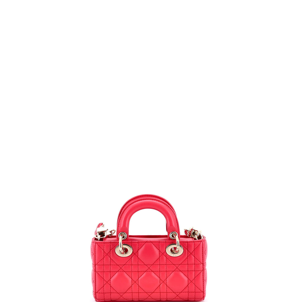 Lady D-Joy Bag Cannage Quilt Lambskin Micro