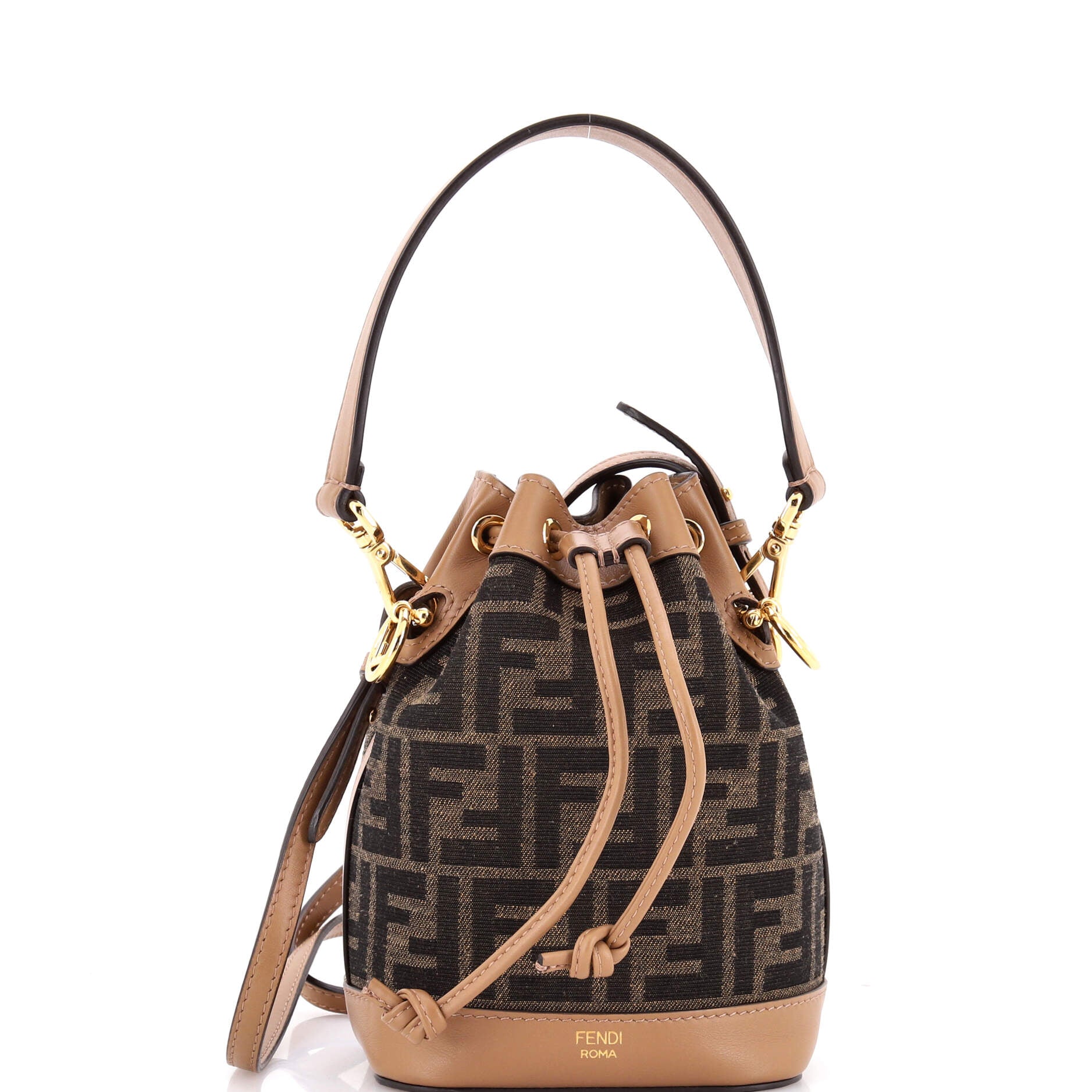 Mon Tresor Bucket Bag Zucca Canvas Mini