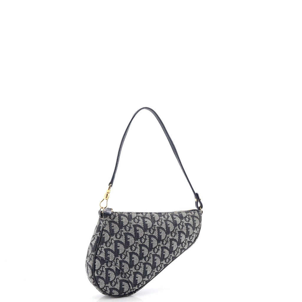Vintage Saddle Bag Diorissimo Canvas Mini