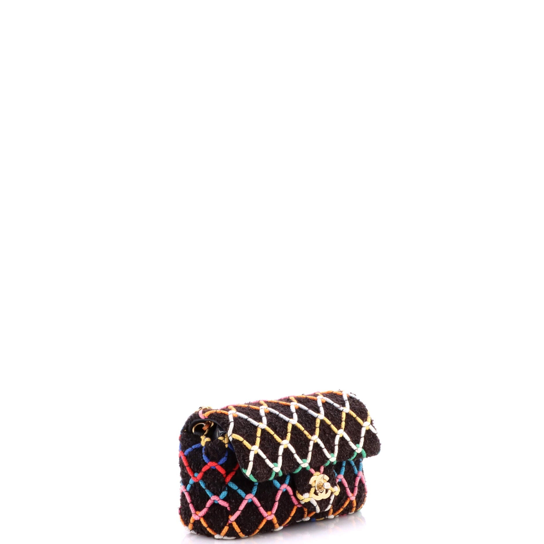 Pearl Crush Flap Bag Quilted Tweed Mini