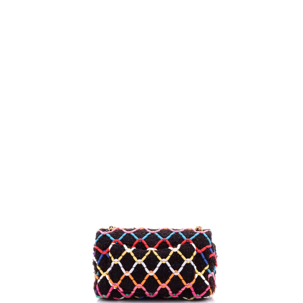 Pearl Crush Flap Bag Quilted Tweed Mini