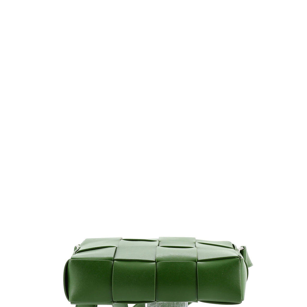 Cassette Zip Camera Crossbody Bag Maxi Intrecciato Leather