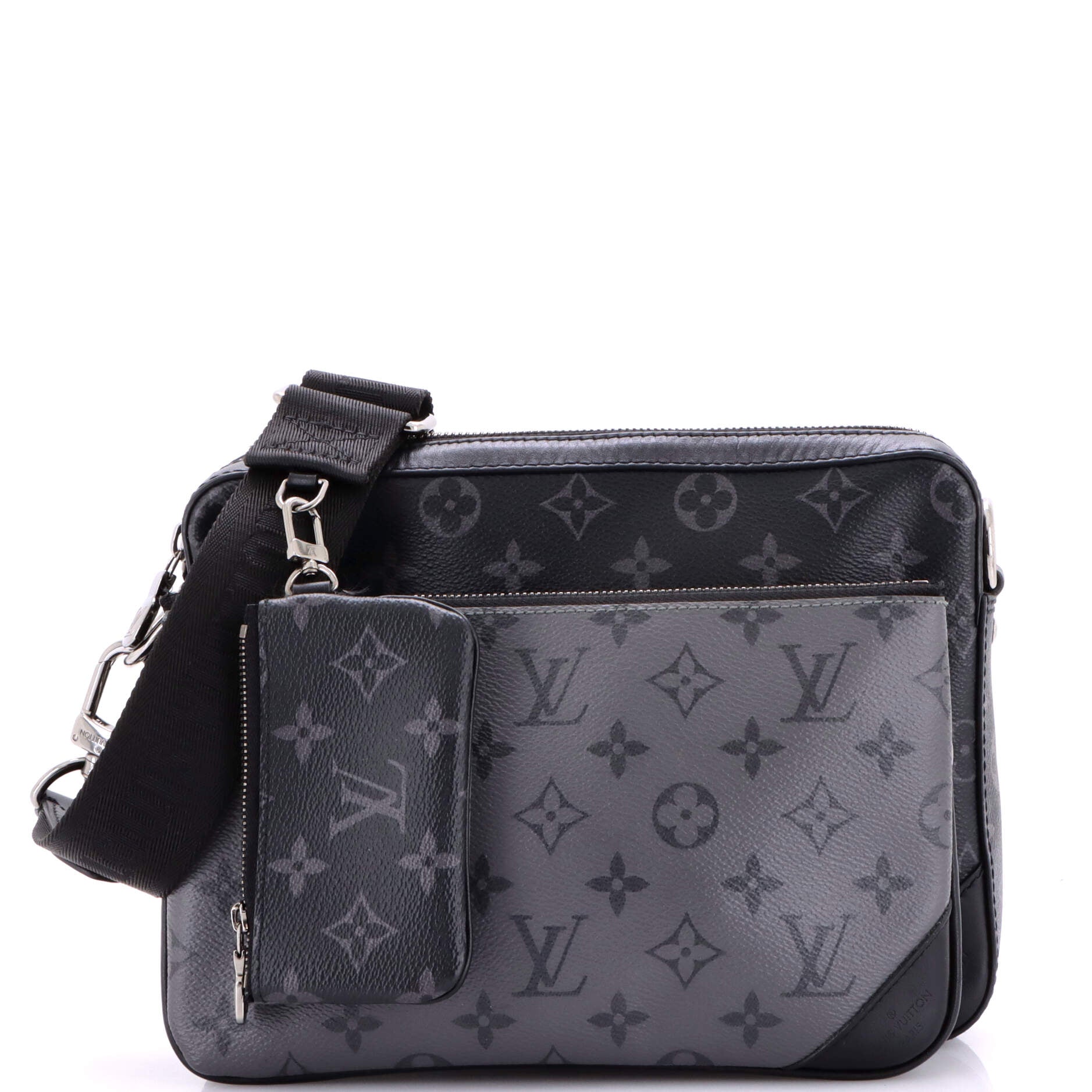 Trio Messenger Bag Reverse Monogram Eclipse Canvas