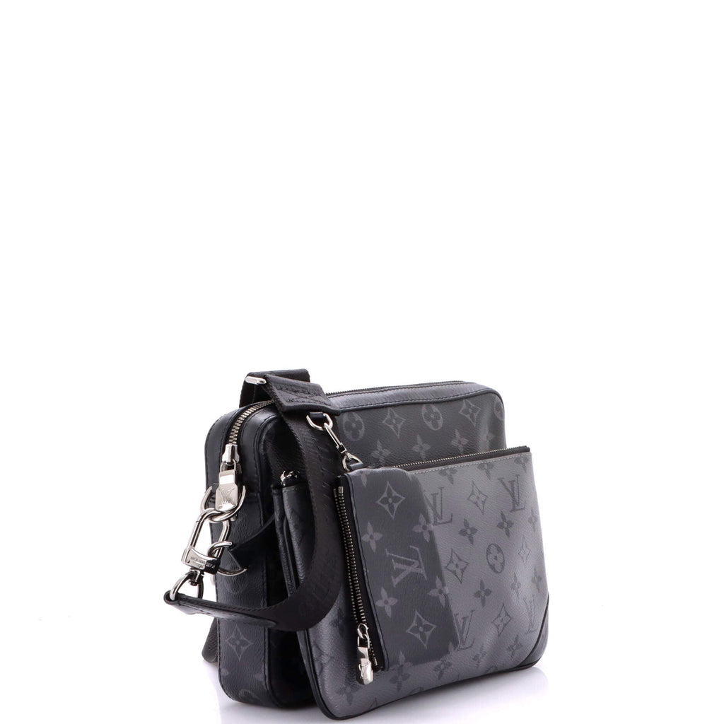 Trio Messenger Bag Reverse Monogram Eclipse Canvas