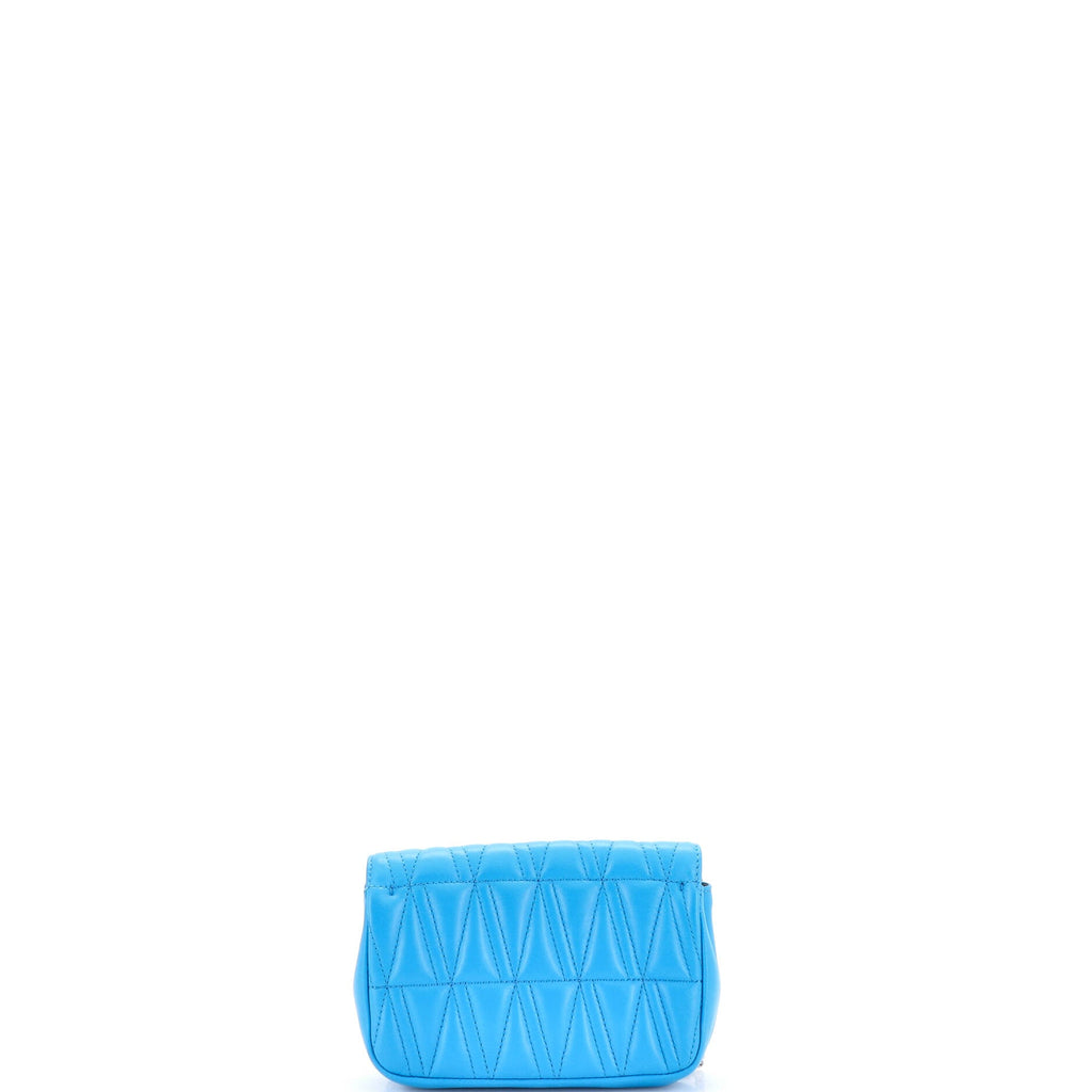 Virtus Chain Flap Shoulder Bag Quilted Leather Mini