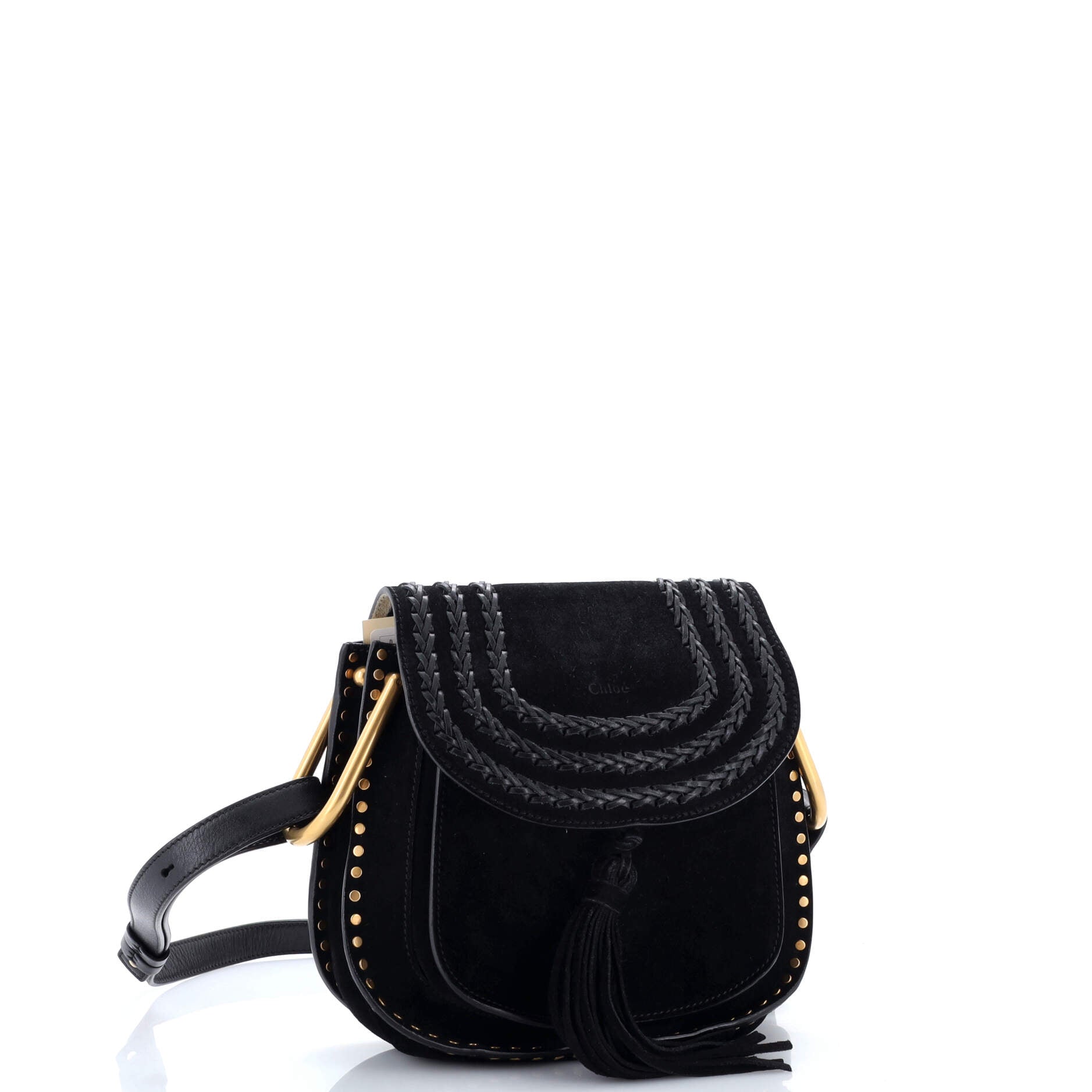 Hudson Handbag Whipstitch Suede Small