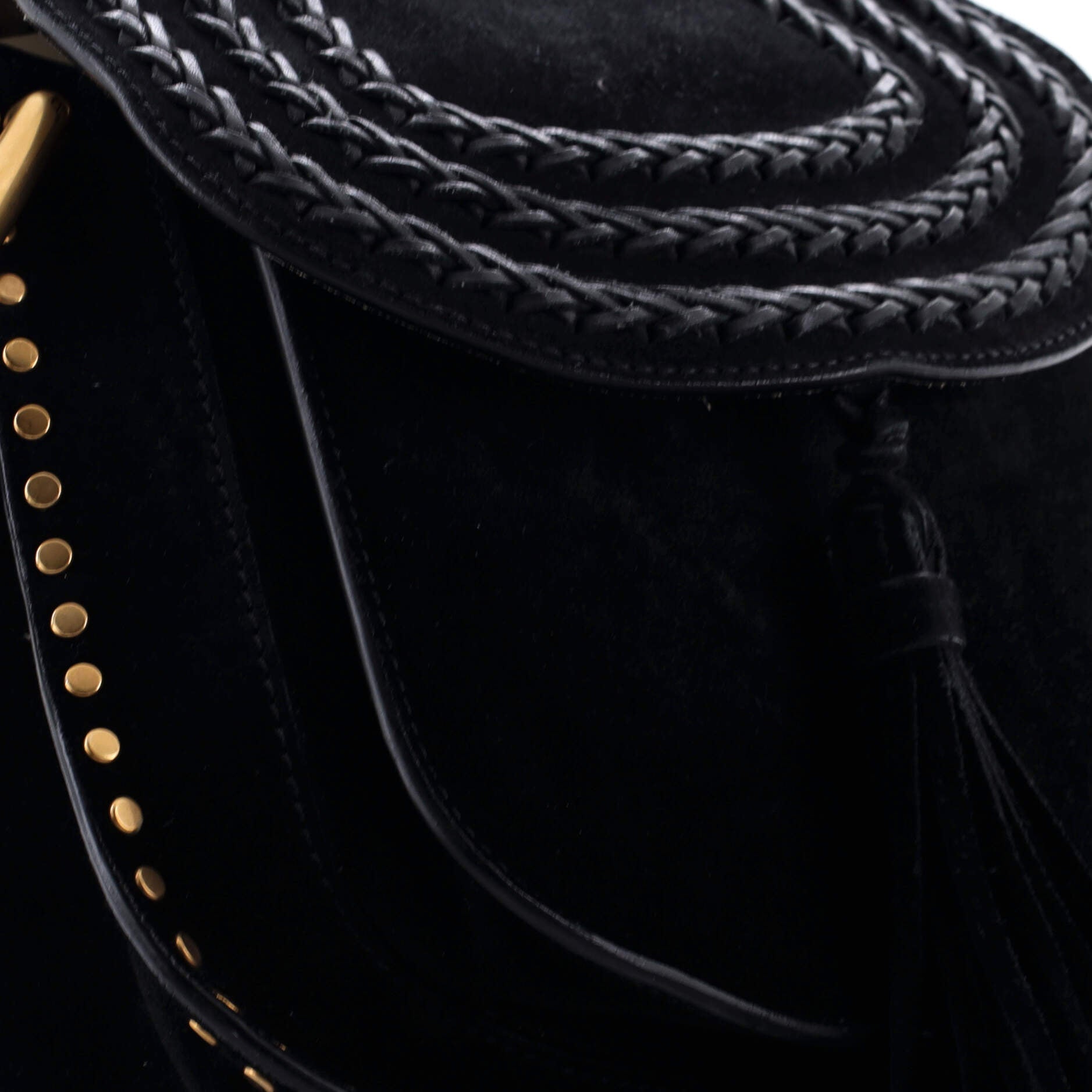 Hudson Handbag Whipstitch Suede Small