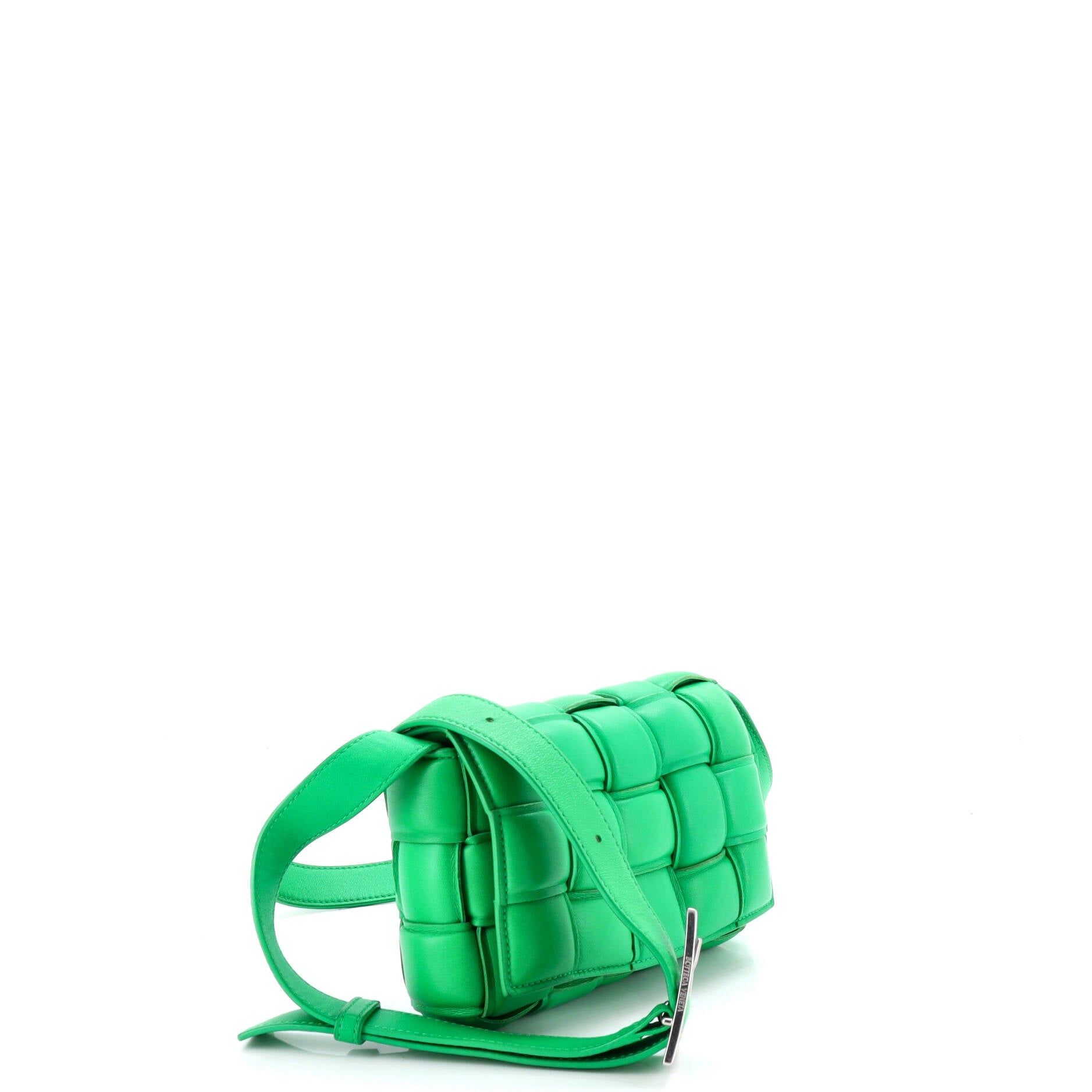 Cassette Crossbody Bag Padded Maxi Intrecciato Leather Small