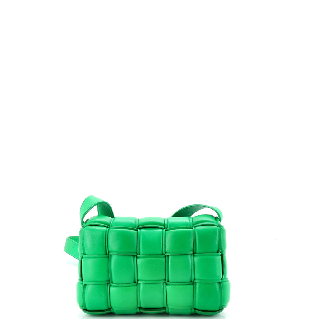 Cassette Crossbody Bag Padded Maxi Intrecciato Leather Small