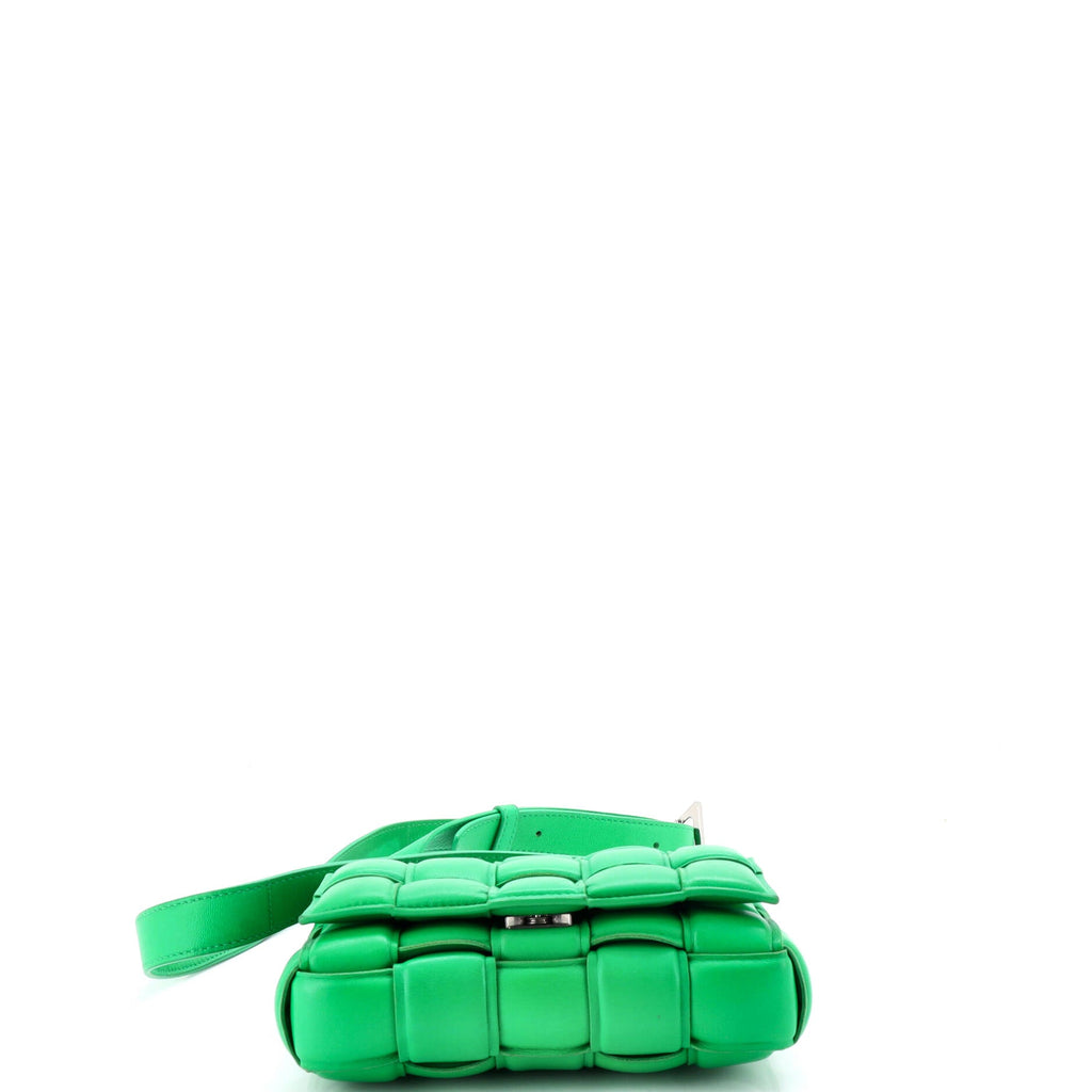 Cassette Crossbody Bag Padded Maxi Intrecciato Leather Small