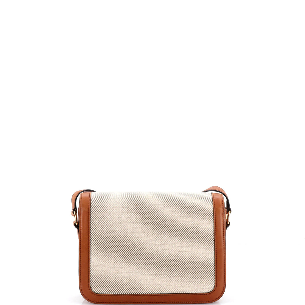 Triomphe Shoulder Bag Canvas with Leather Medium