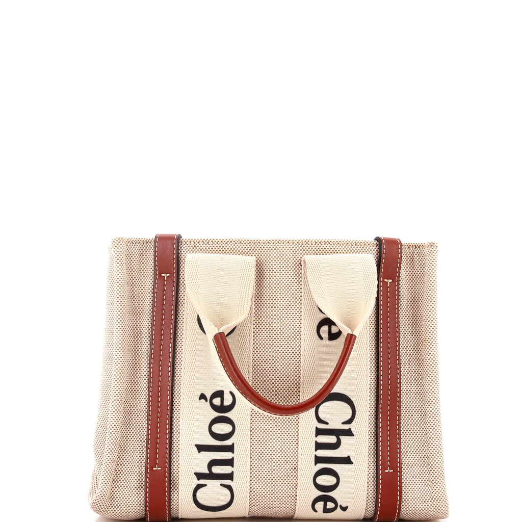 Woody Tote Canvas with Leather Small