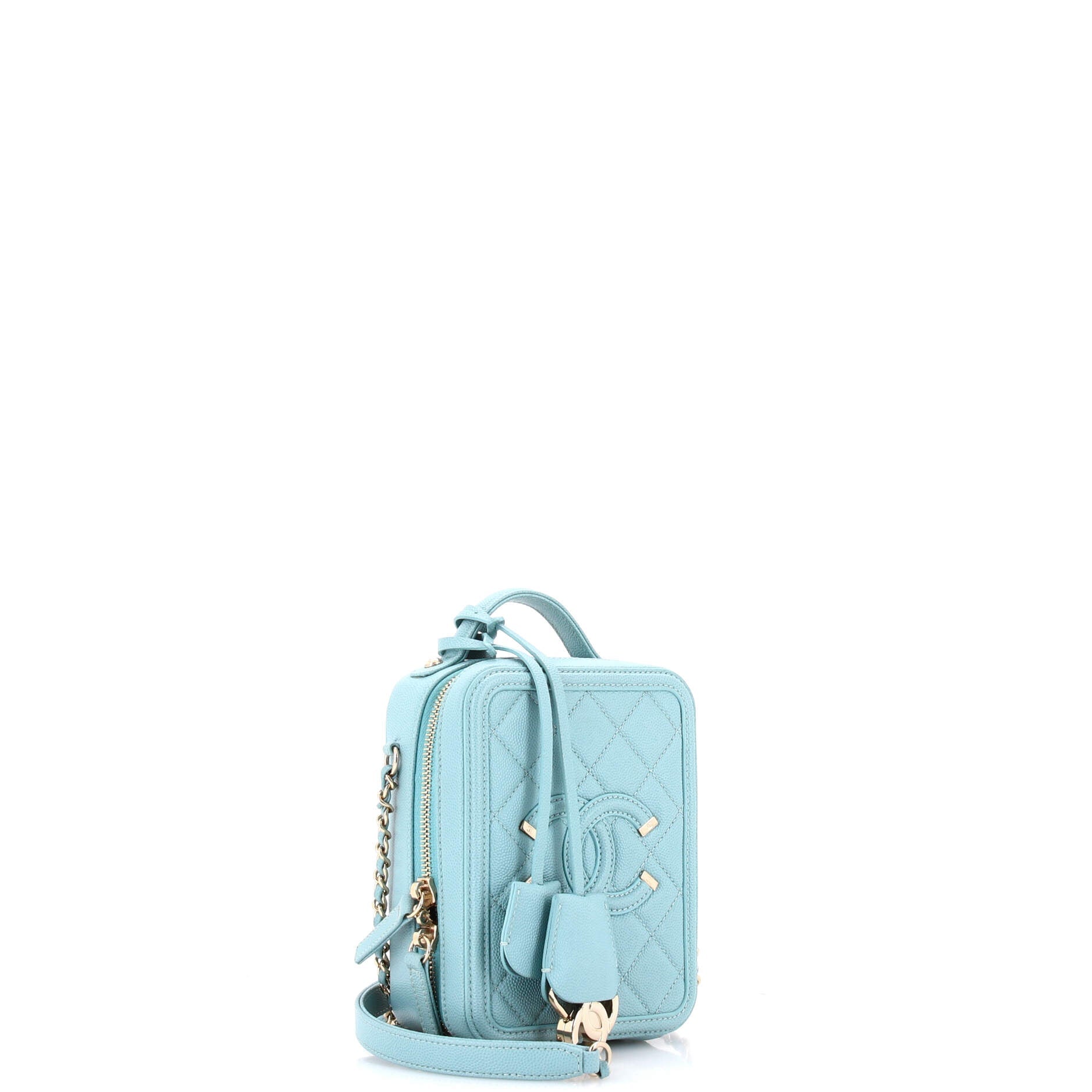 Filigree Vertical Vanity Case Quilted Caviar