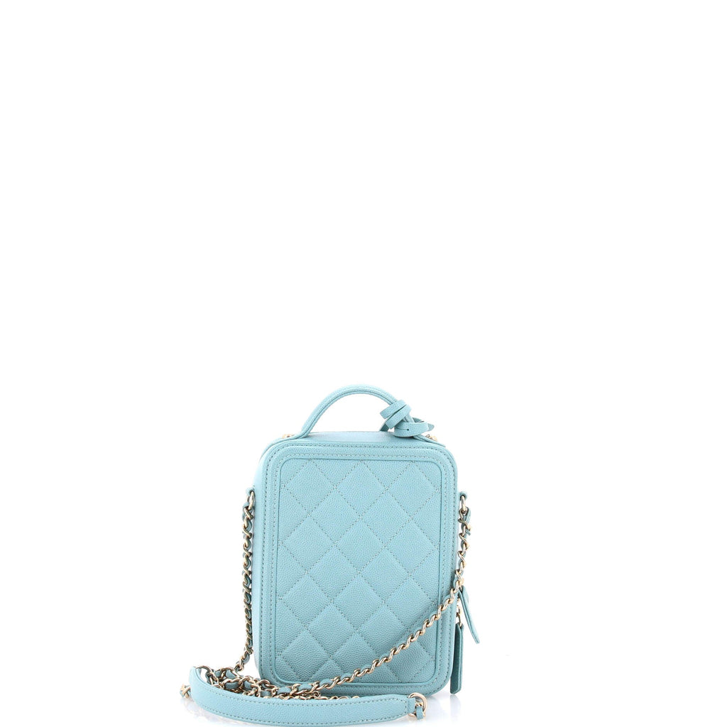 Filigree Vertical Vanity Case Quilted Caviar