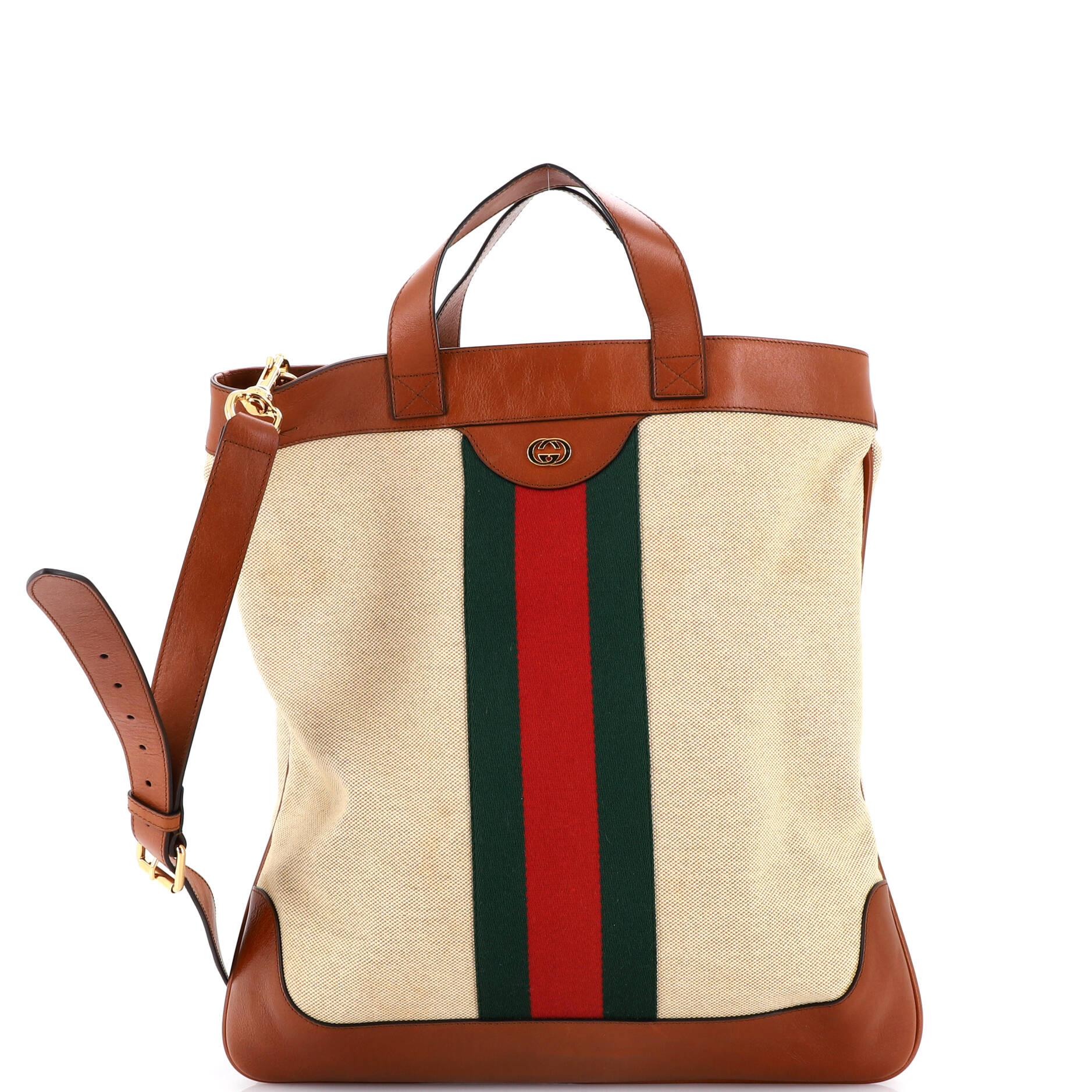 Shopping Tote Vintage Web Canvas Large