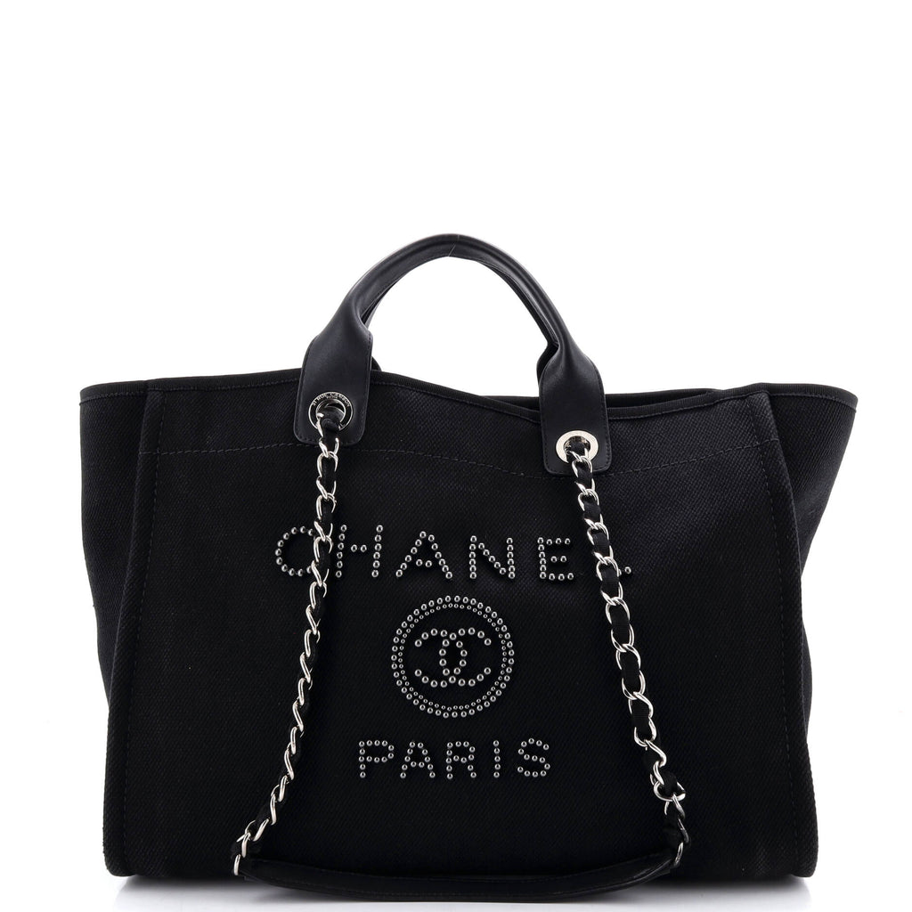 Deauville Tote Pearl Embellished Canvas Medium