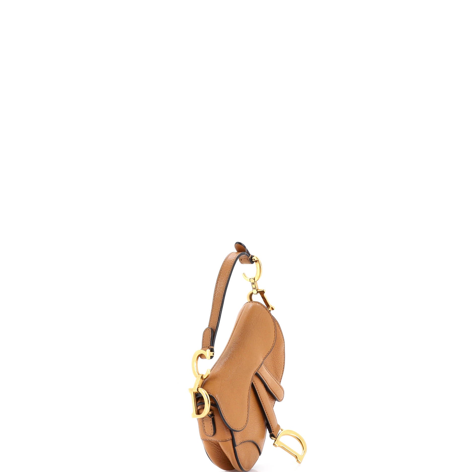 Saddle Handbag with Strap Leather Micro