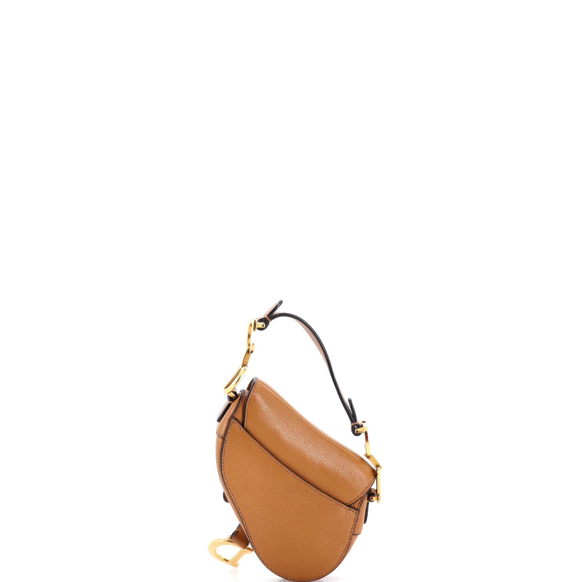 Saddle Handbag with Strap Leather Micro