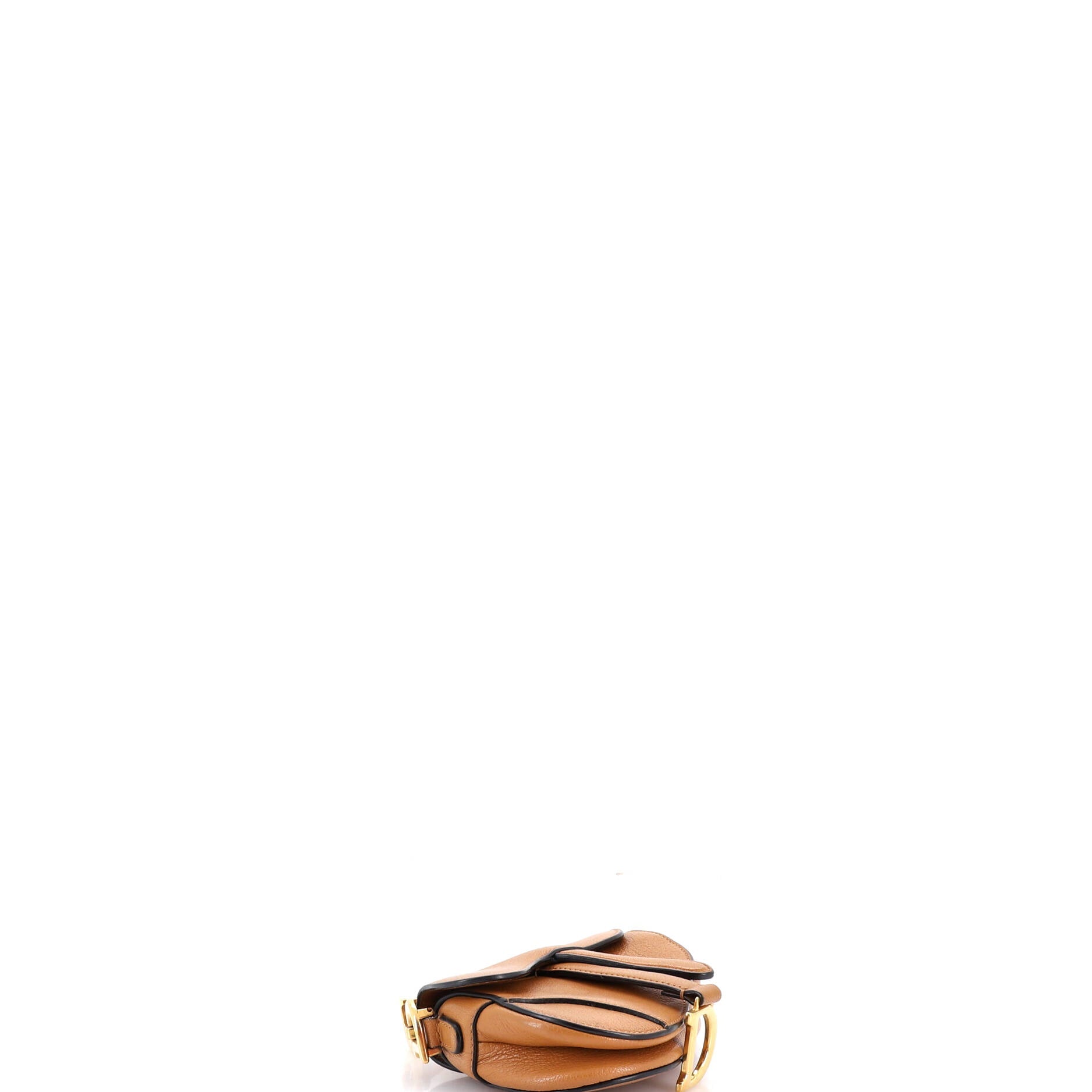 Saddle Handbag with Strap Leather Micro