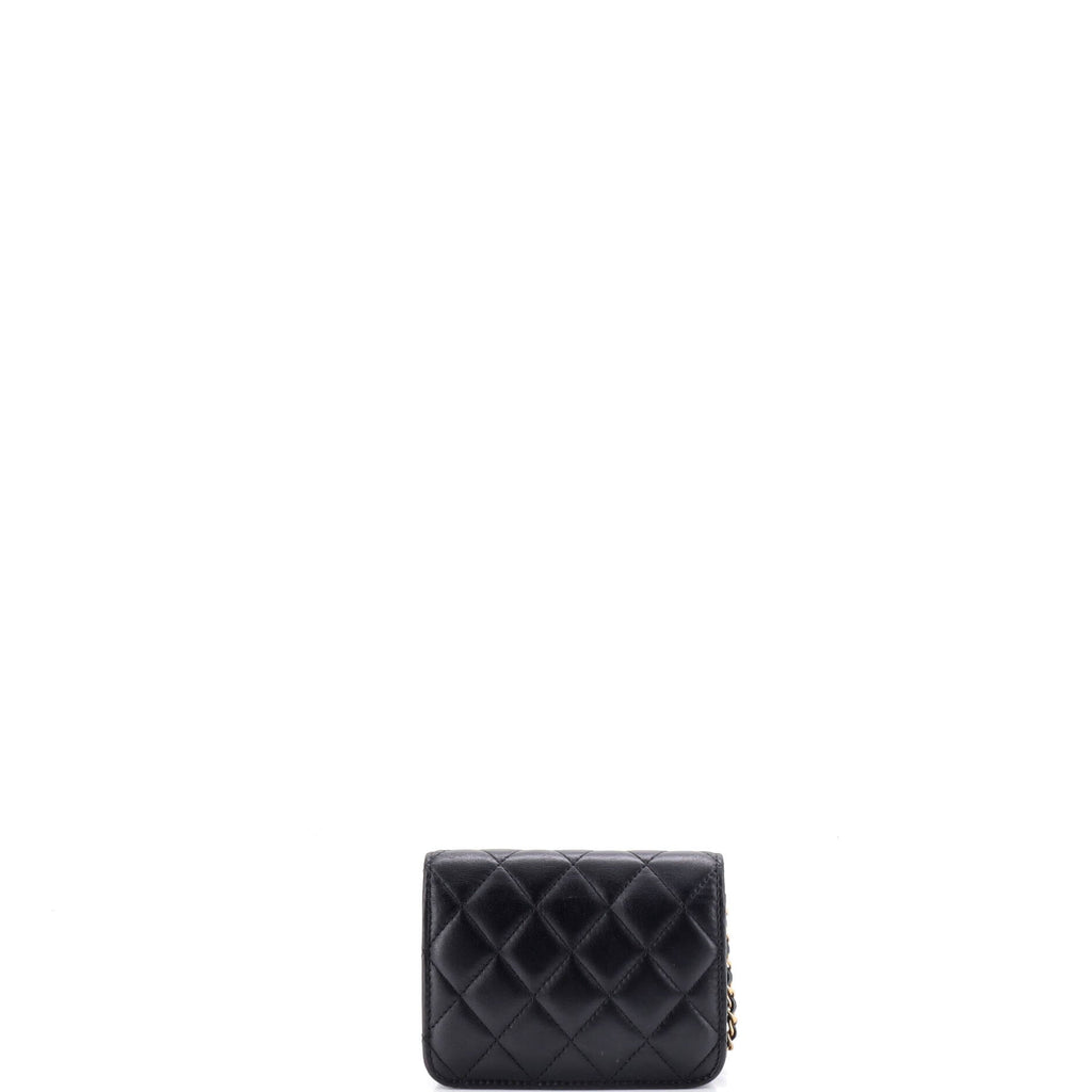 Pearl Crush Flap Clutch with Chain Quilted Lambskin Mini