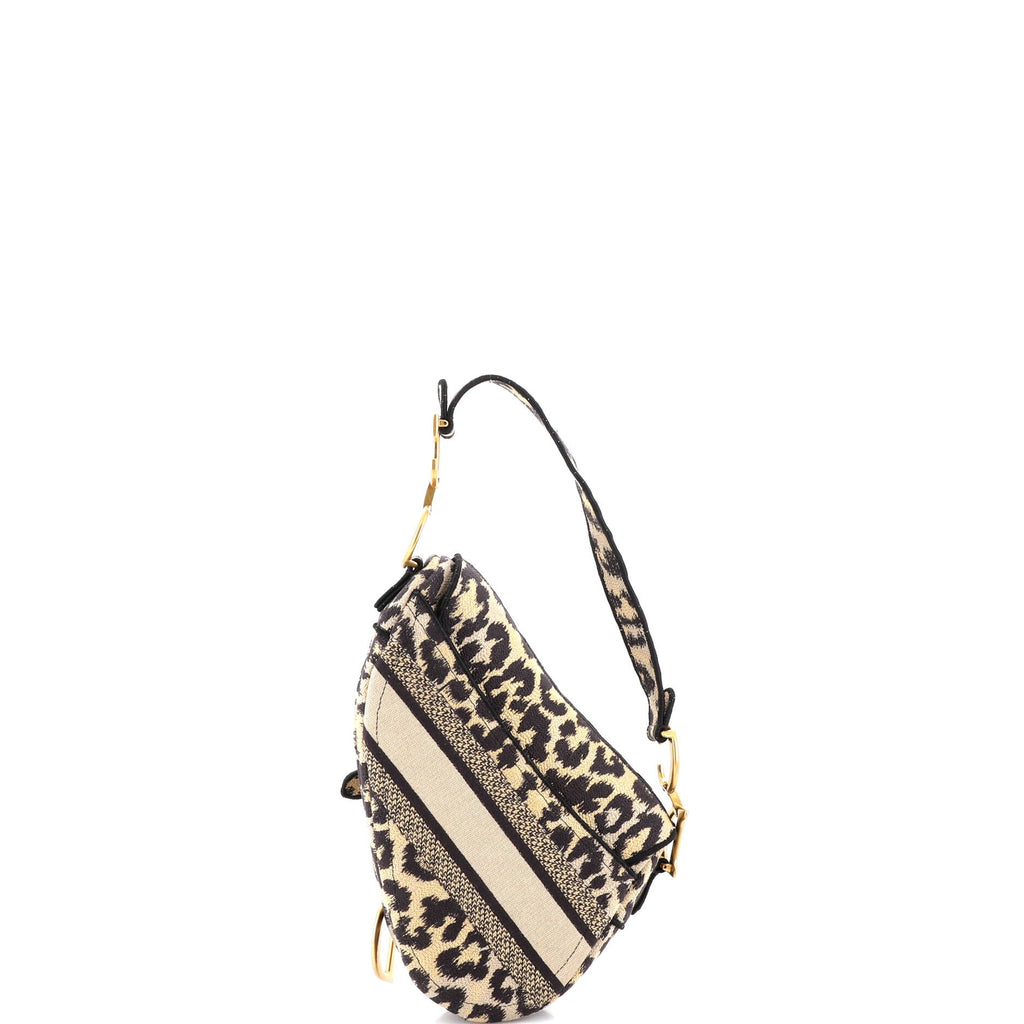 Saddle Handbag Mizza Embroidered Canvas Medium