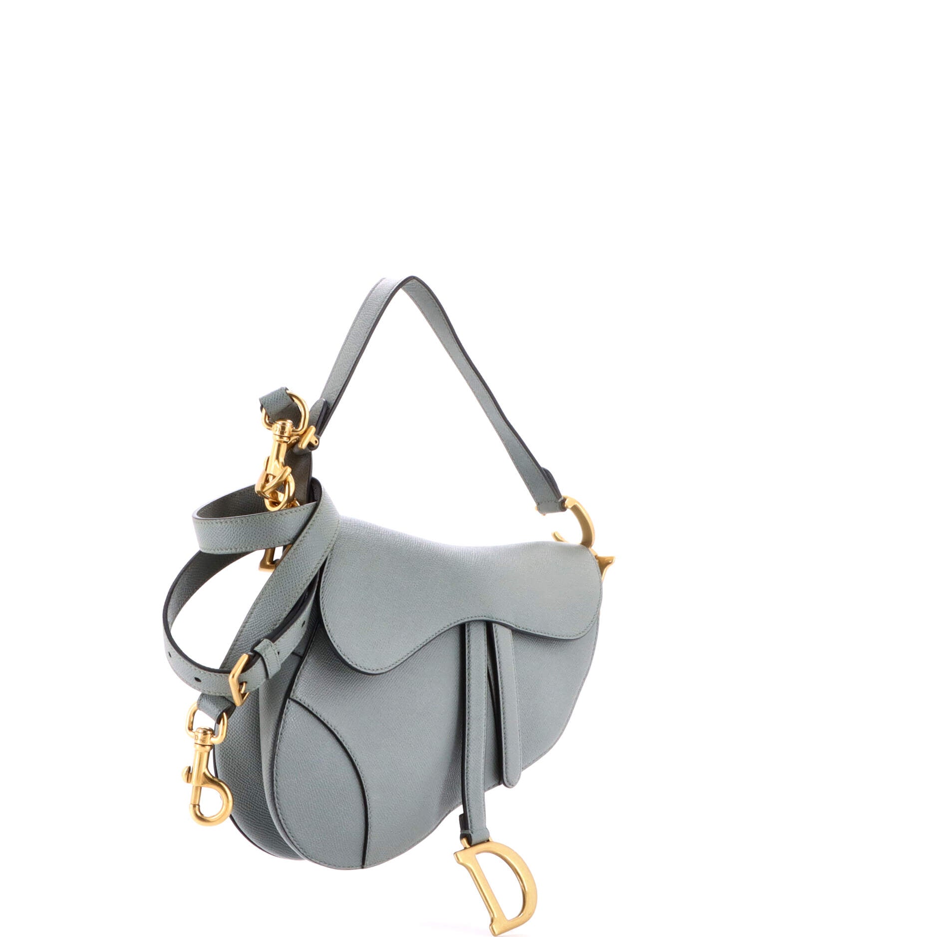 Saddle Handbag with Strap Leather Medium
