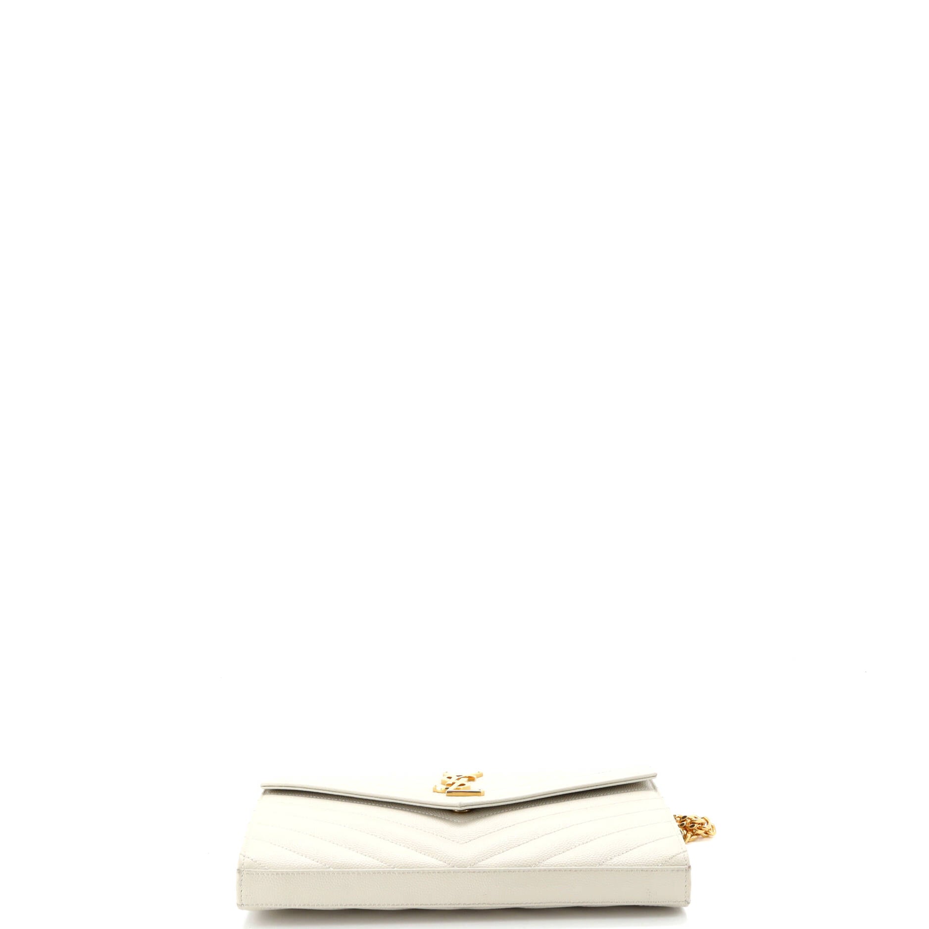 Classic Monogram Wallet on Chain Matelasse Chevron Leather Medium