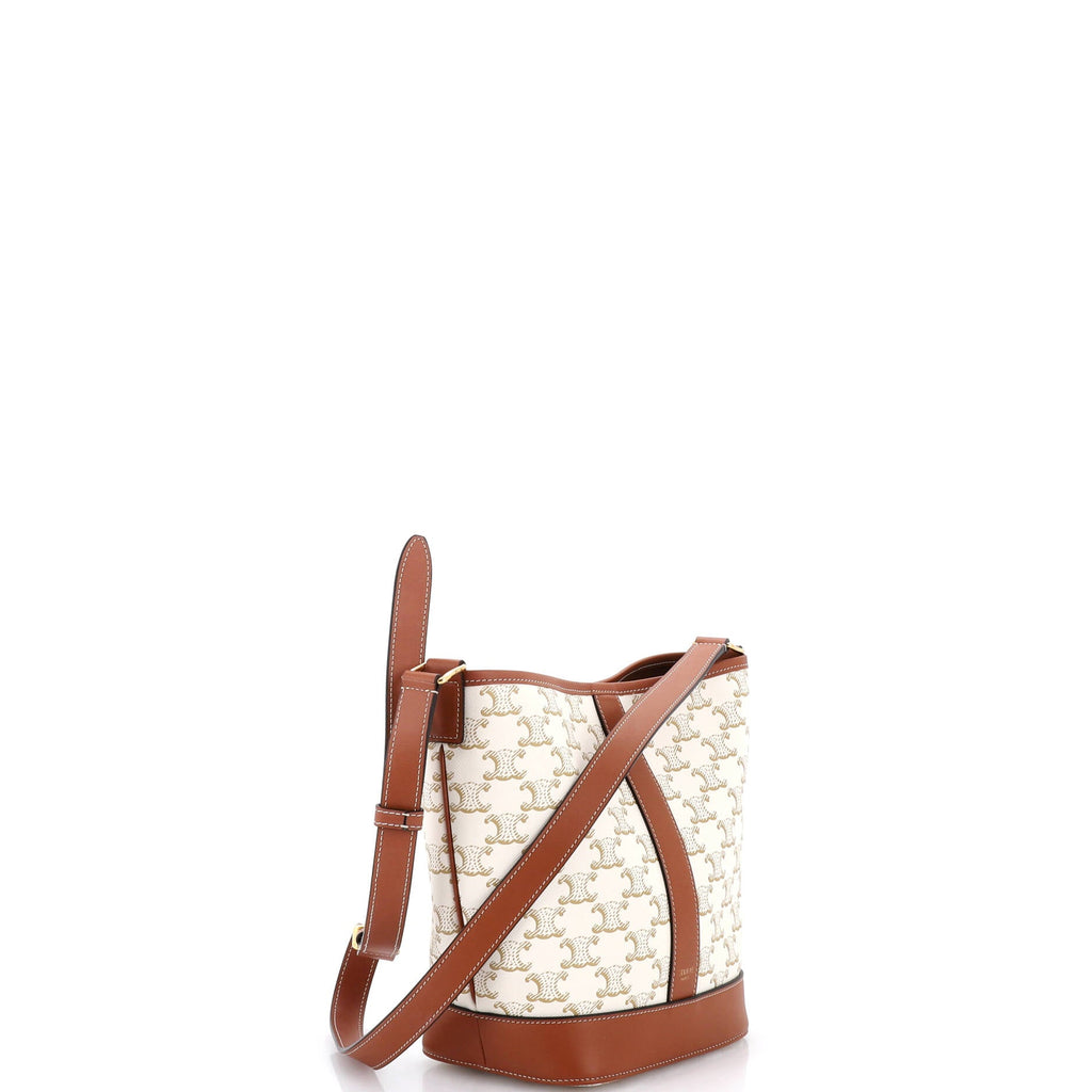 Bucket Bag Triomphe Coated Canvas Small