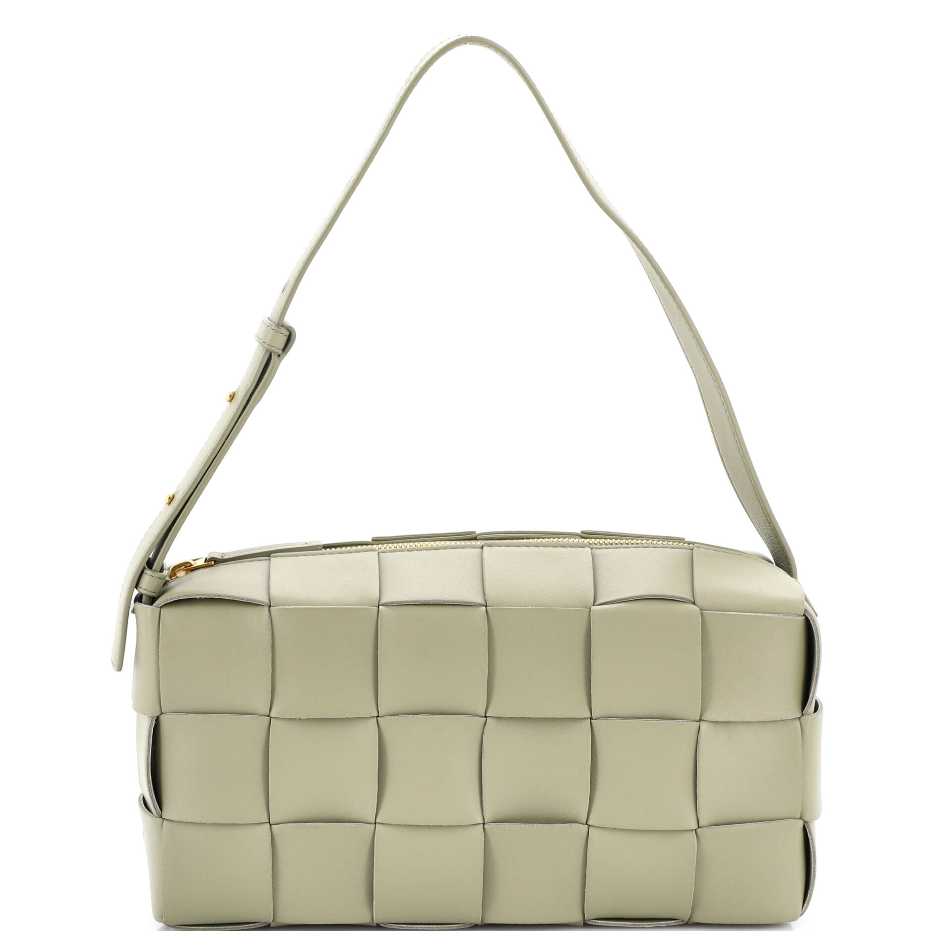 Brick Cassette Shoulder Bag Maxi Intrecciato Leather