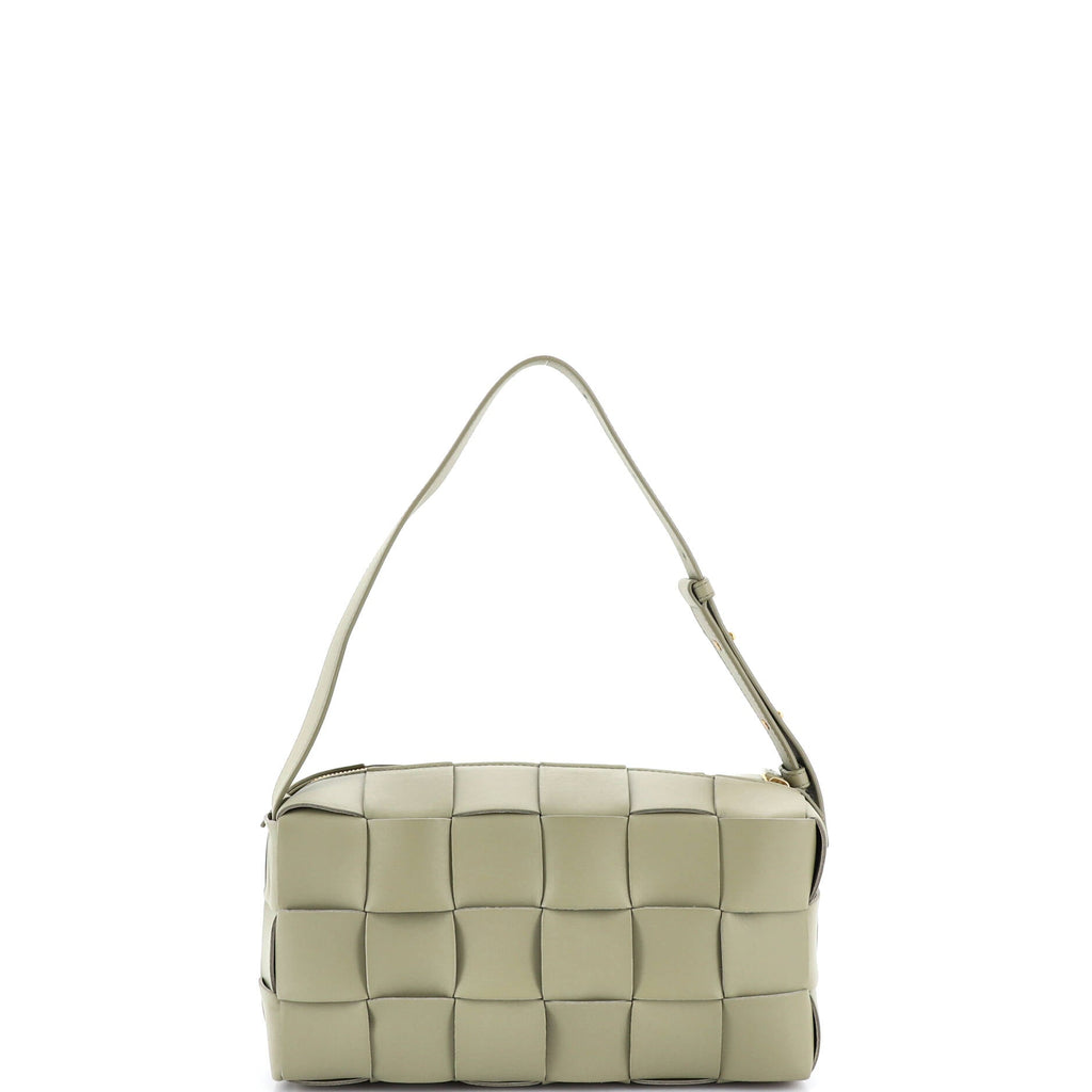 Brick Cassette Shoulder Bag Maxi Intrecciato Leather